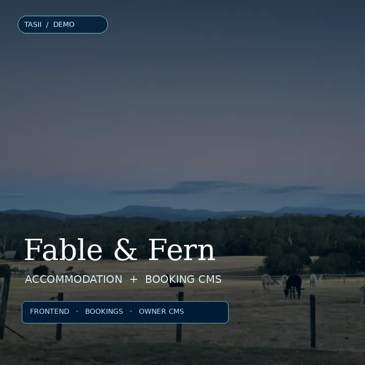 Fable & Fern accommodation demo